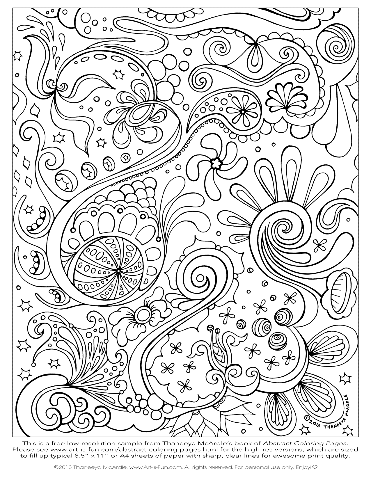 Free Abstract Coloring Page To Print