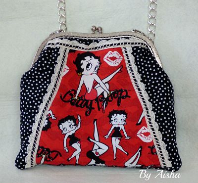 bolso de boquilla hecho a mano de Betty Boop