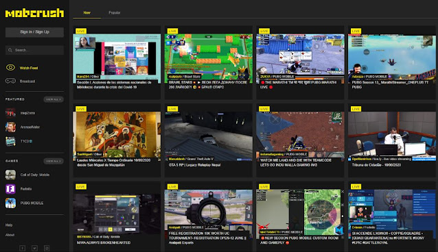 4. Mobcrush - Aplikasi Live Streaming Game