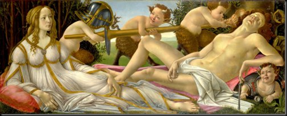 BOTTICELLI. VENUS Y MARTE. NATIONAL GALLERY, LONDRES