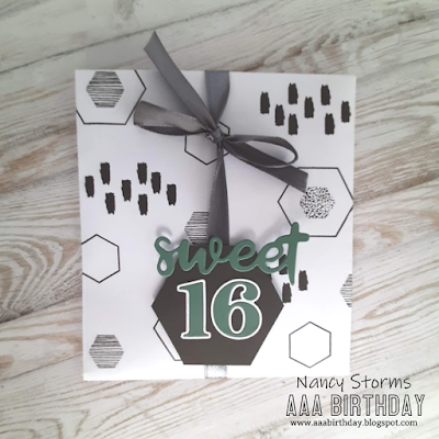 Sweet 16 gift card holder for a boy