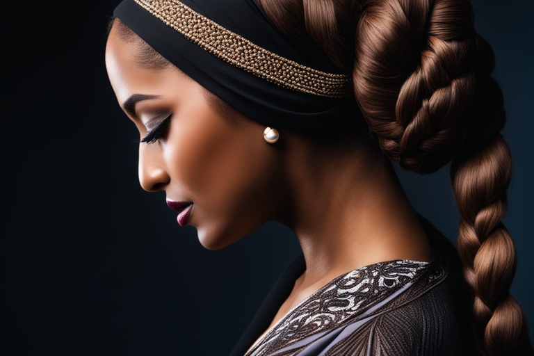 Une musulmane avec les cheveux tressés symbolisant le rêve de tresses de cheveux en Islam