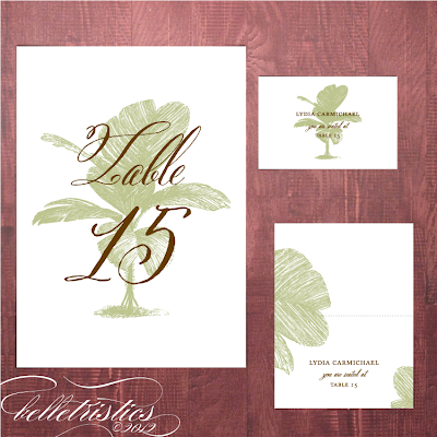 palm tree destination beach print at home pdf table number escort place card