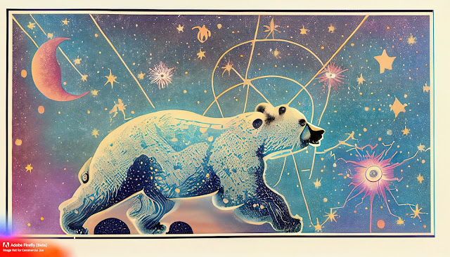 The great bear constellation as imagined by Adobe Firefly