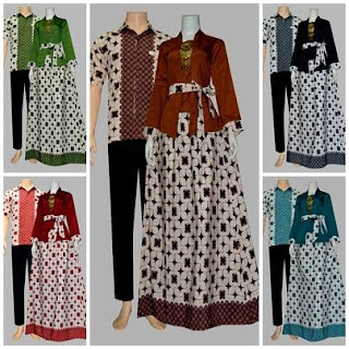 Baju Batik Gamis Sarimbit Semisutera