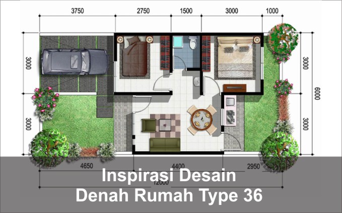 denah rumah type 36