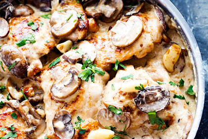 Creamy Garlic Mushroom Chicken