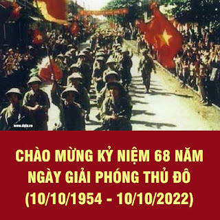 Chào mừng Kỷ niệm 68 năm ngày Giải phóng Thủ đô (10/10/1954 - 10/10/2022)