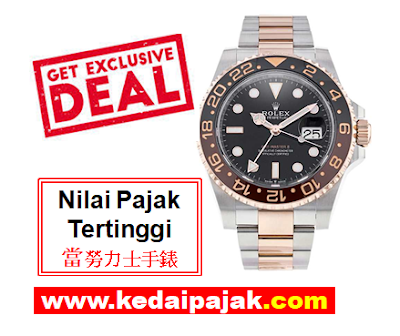 Pajak Rolex (Rolex GMT Master II Dipajak Dengan RM50,000) - kedaipajak