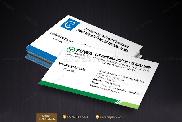 Mẫu card visit Thiết bị y tế Nhật Bản