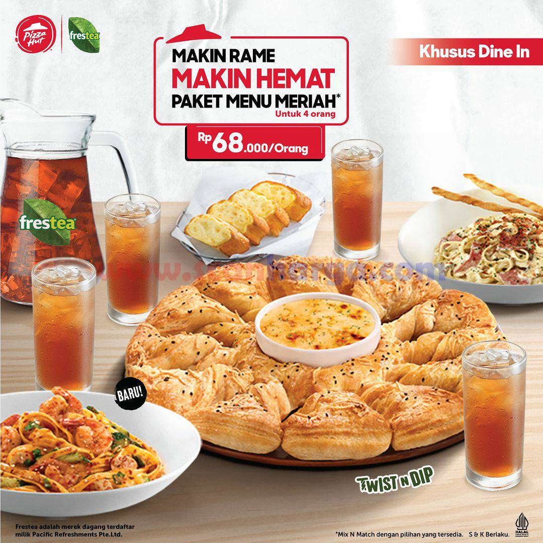 Promo PIZZA HUT PAKET MENU MERIAH harga mulai 68RB