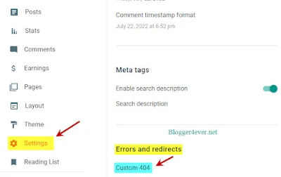 blogger errors and redirects, solve 404 error blogger, blogspot, fix error 404