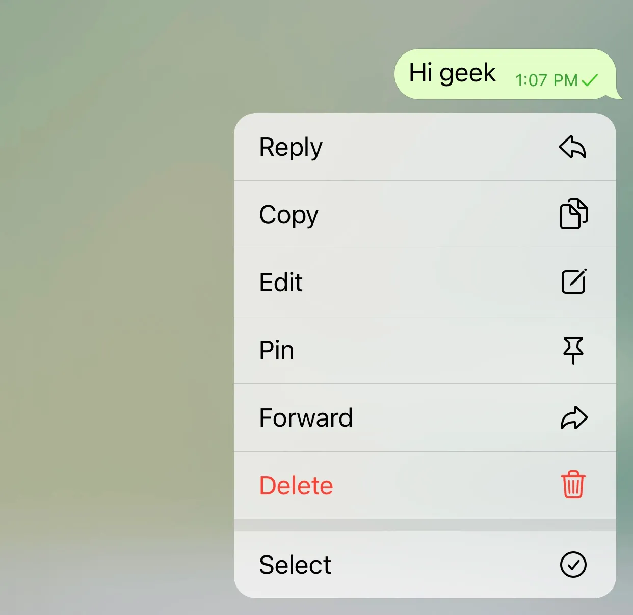 Chat Delete