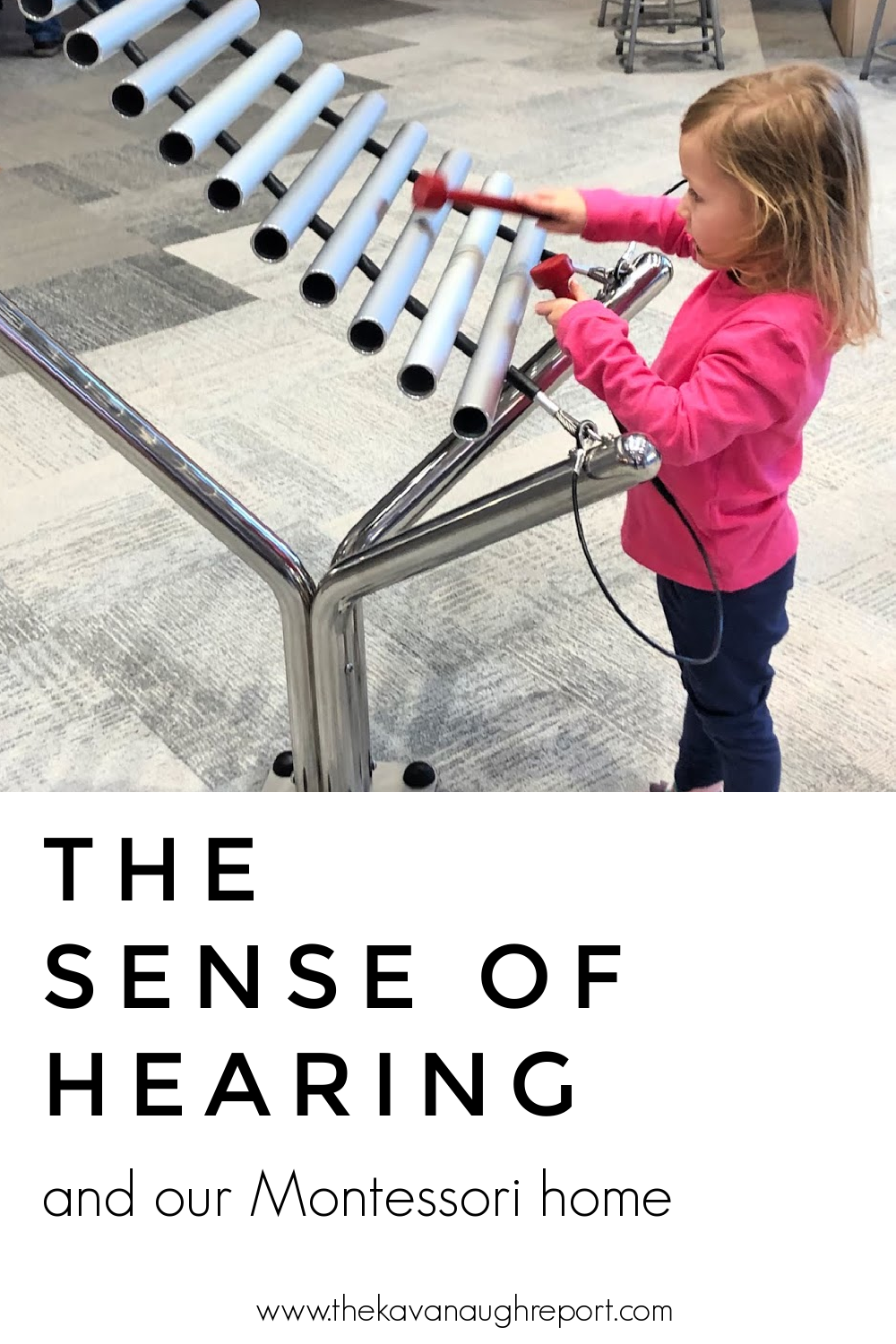 Montessori ideas for developing the sense of hearing - and why it is important - including activities for babies, toddles to try at home.