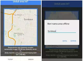 Unduh maps offline