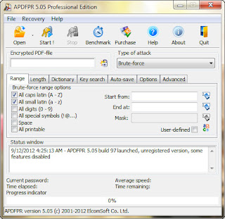 Advanced PDF Password Recovery Professional v5.05.97