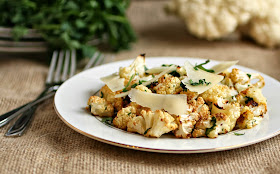 Roasted Cauliflower Salad with Lemon Herb Dressing