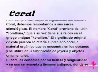 significado del nombre Coral