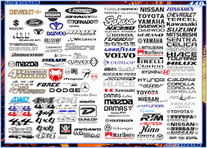 Pack de Adhesivos de marcas tuning para coches