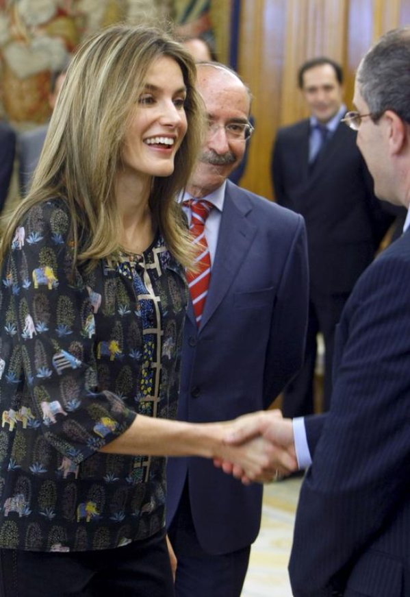 Crown Princess Letizia attended today an Audience to a representation of the