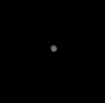 Jupiter, Europa, Io, Callisto and the great red spot 12-18-15