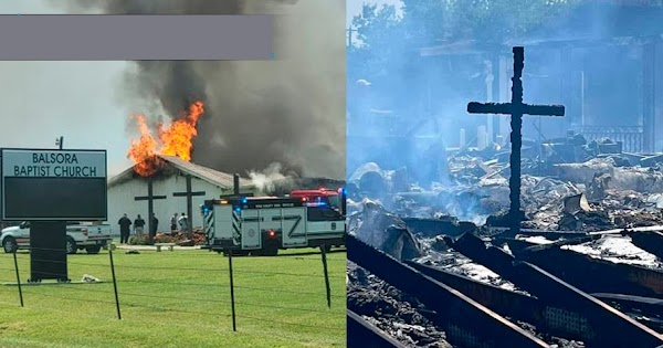 «Señal de Dios», Incendio destruye iglesia de Texas pero una cruz  se mantuvo intacta