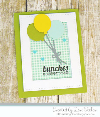 Bunches of Birthday Wishes card-designed by Lori Tecler/Inking Aloud-stamps and dies from Lil' Inker Designs