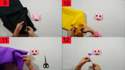 Cara Membuat Gantungan  Kunci  Hello  Kitty  dari  Kain  Flanel  