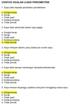 Pengalaman Jawab Ujian Psikometrik Spa Dan Keputusannya Mrejoy