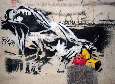 Banksy Graffiti Art Galleries Say no to Drugs