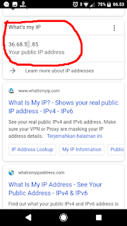 cek alamat ip address melalui google search