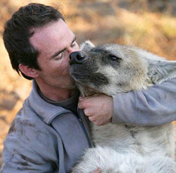 Ranger with a hyena