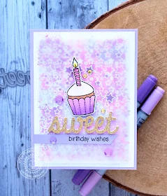 Sunny Studio Stamps: Sunny Borders Watercolor Star Background Card by Vanessa Menhorn