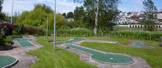 Mini Golf course in Goodrington Park at Goodrington Sands, Paignton, Devon