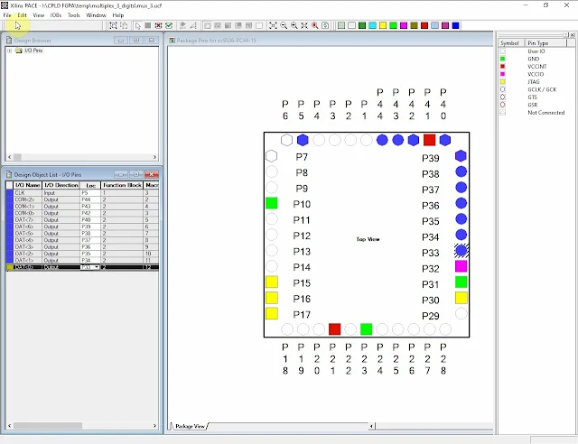 XC9536 CPLD Simple Three-Digit Multiplexing Display Using VHDL