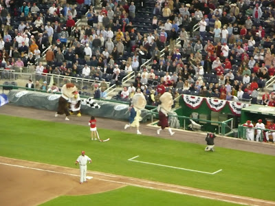 Presidents Race at Washington Nationals stadium