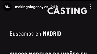 CAST en MADRID: Se buscan CHICOS MODELOS BILINGUES INGLÉS de 20 a 35 años 