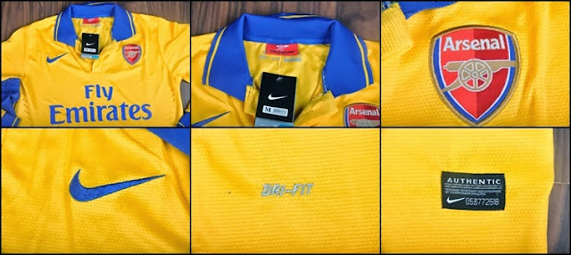 Jersey Grade Ori Arsenal Away Long Sleave Official 2013-2014