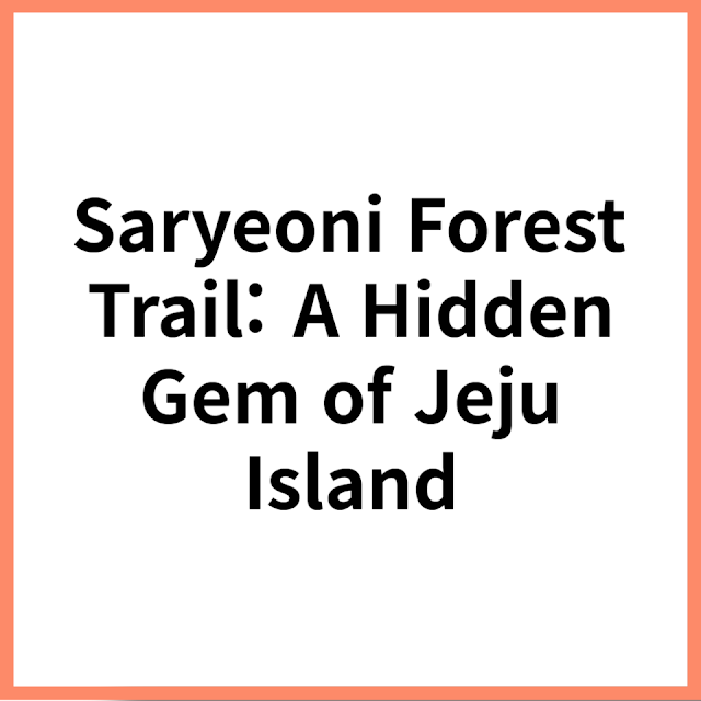 Saryeoni Forest Trail A Hidden Gem of Jeju Island