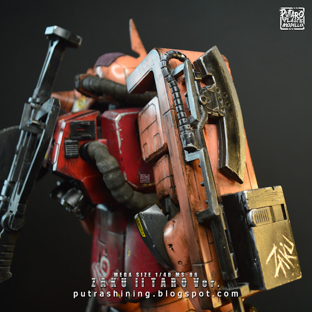 Customize Mega Size 1/48 Zaku II with Recycle & Reuse Stuff by Putra Shining