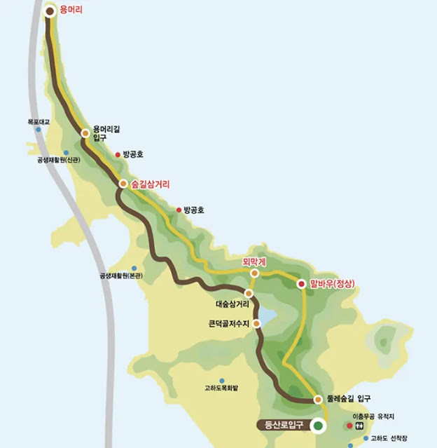 전라남도-둘레길-고하도-용오름둘레길-지도-경로