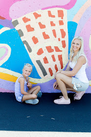 mom and me outfit comfy casual idea sneakers fur pom pink lace skirt