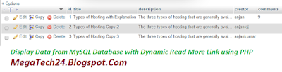 PHP MySQL Display Limited Words with Read More Link
