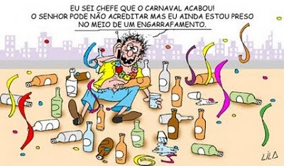 Charge sobre o carnaval