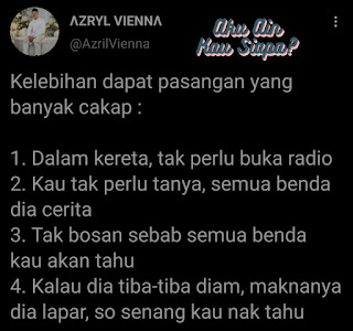 Kelebihan Dapat Pasangan Yang Banyak Cakap