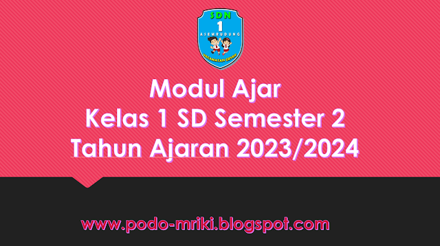 Modul Ajar Kelas 1 SD Semester 2 KK Merdeka