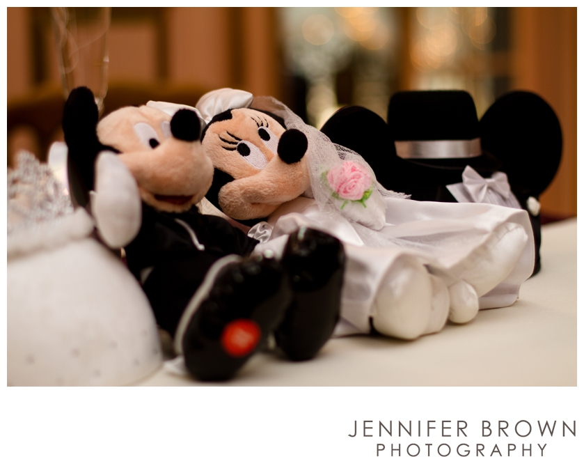 black and white wedding reception Disney Themed Wedding