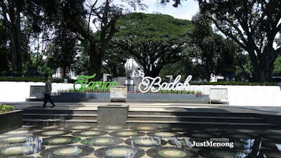 White Rhino statue in City Hall Park Bandung