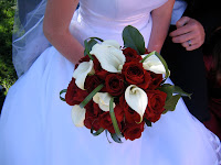 Calla Lily And Red Rose Bridal Bouquet