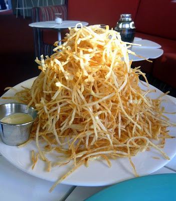 I shared the massive bird's nest-like pile of shoestring french fries with 